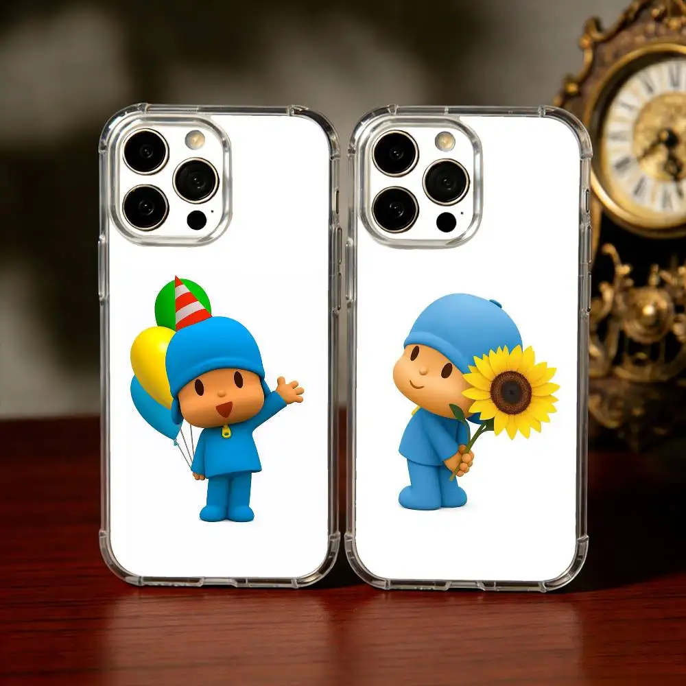 

CUTE P-Pocoy-o Phone Case For iPhone 17 16 15 14 13 12 11 Mini Pro Max Plus Transparent Cover
