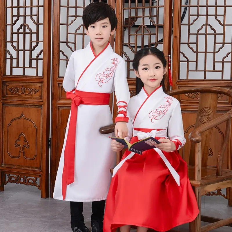 

Opening Ceremony, Chinese Style, Hanfu, Chinese Classics, Three Character Classic, Children's Ancient Costume Improvement, Confu