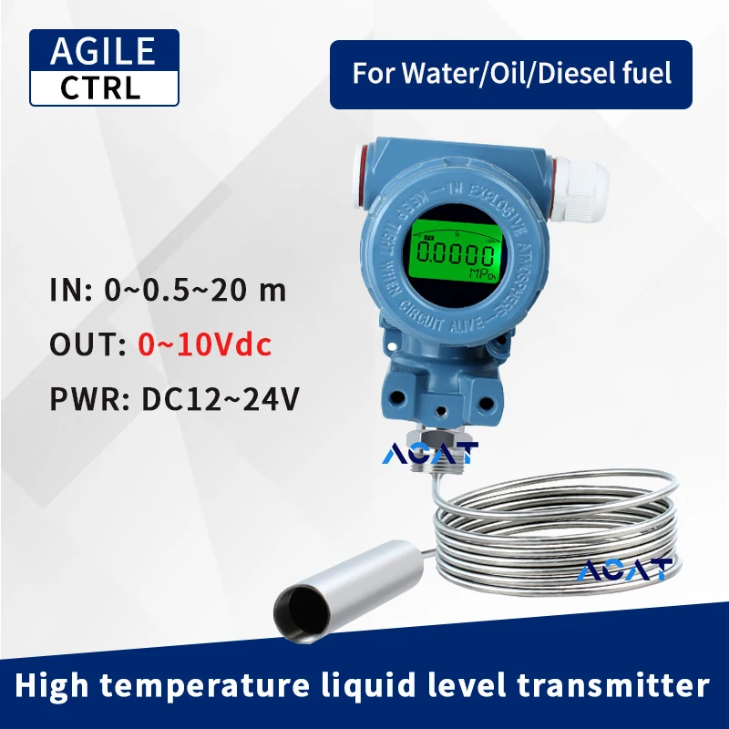 

0-10v high temperature resistance hot water boiler level sensor meter gauge boiling water pipe pressure sensor level transmitter