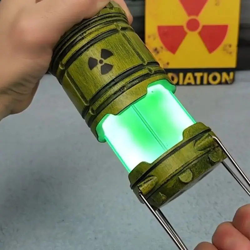 Halloween Mini Nuclear Reactor LED Night Light Glowing Desk Lamp Sci Fi Atmosphere Decor Novelty Gift for Bedroom Office Party