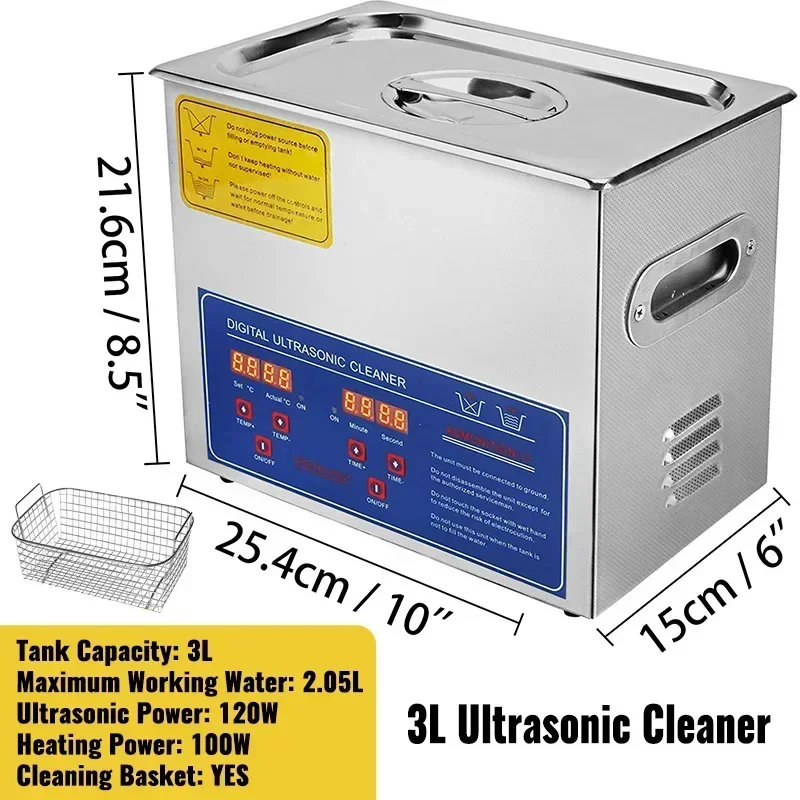Vevor Ultrasone Reiniger Ultrasone Reiniger Draagbare Ultrasone Reinigingsmachine Multifunctioneel 1,3l-30l Ontwasher Huishoudapparaat - afbeelding 1