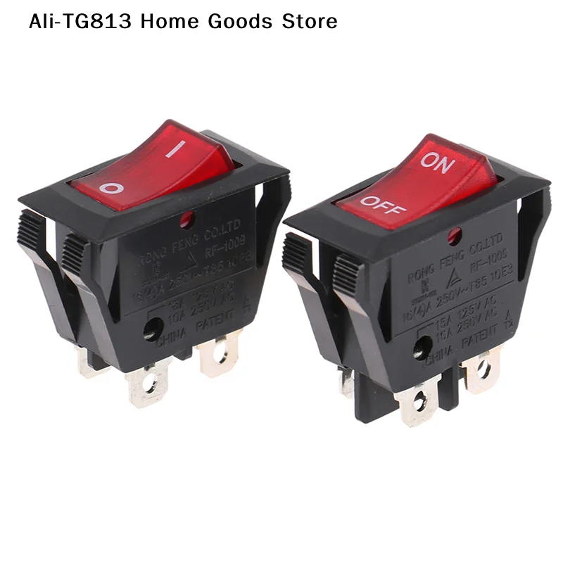

[TG813]4Plug Power Rocker Switch RF-1009 16A Control Switch With Led Light For Rongfeng ON/OFF/I/O Switch