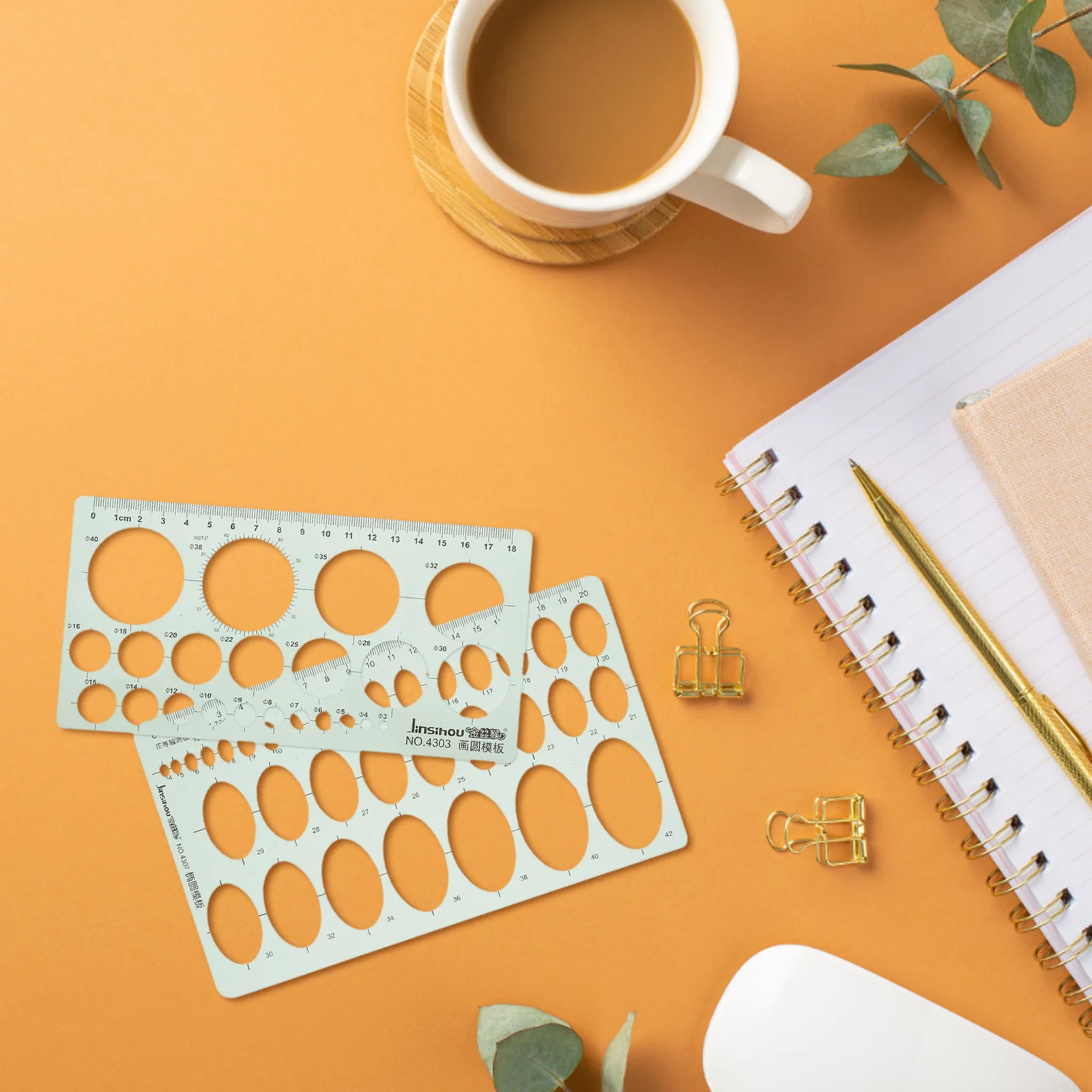 

2Pcs Circle Stencil Templates Thickened Craft Tool for Home Homework Fabric Painting Drawing Molds Art Stencils