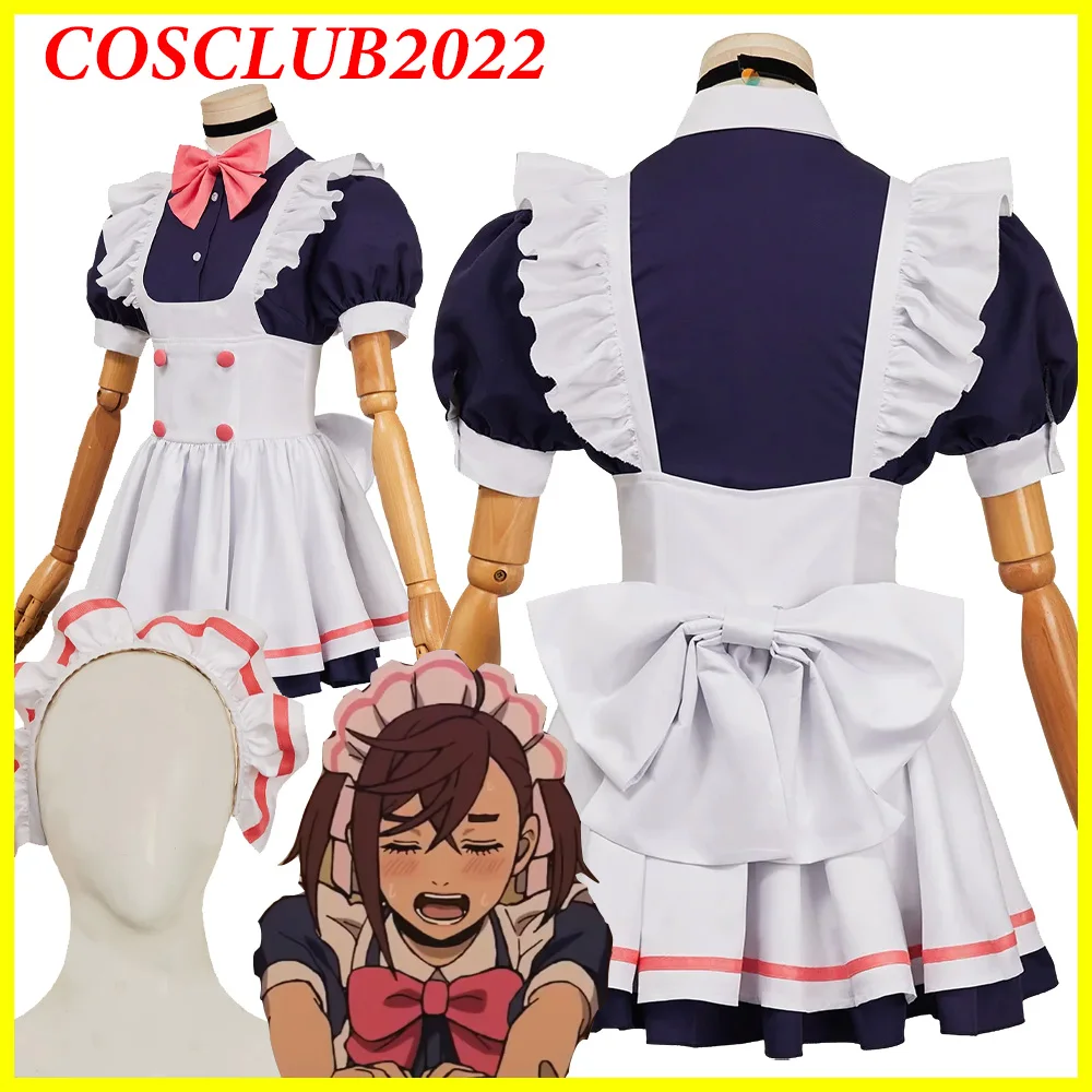 

Momo Ayase Cosplay Women Costume Wig Anime Dandadan Roleplay Shirt Maid Dress Headband Fantasia Outfits Halloween Party Suit