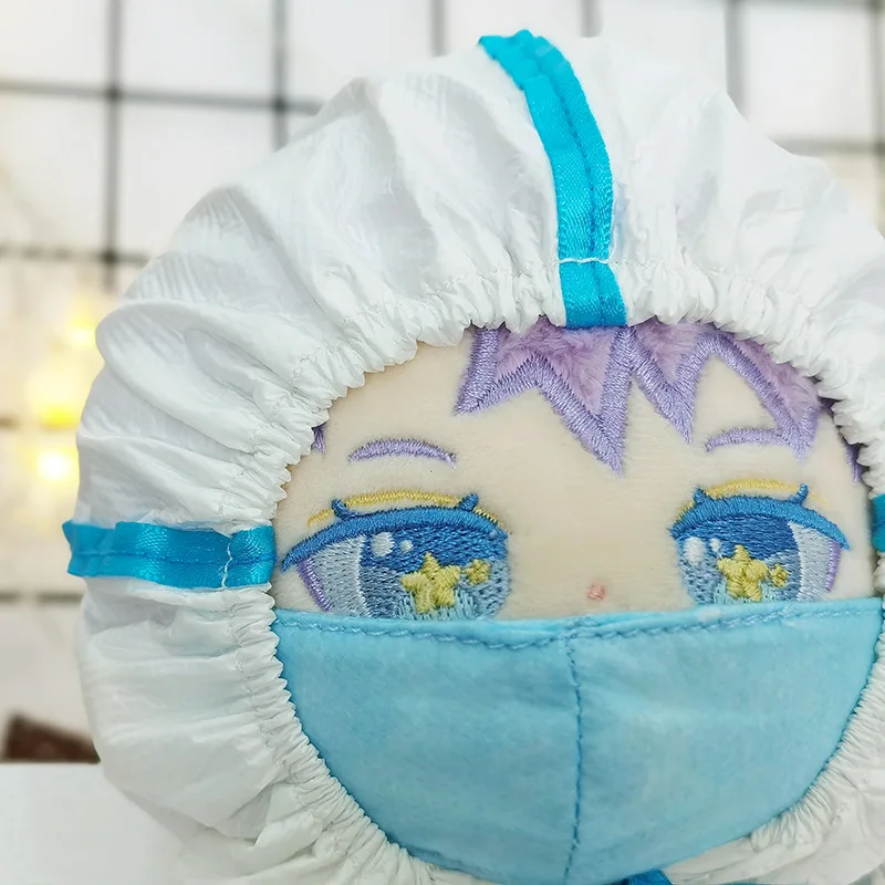 20cm Medical Staff Cotton Doll Clothes Protective Suit Mask Plush Toy Doll Outfit Set Universal Size Gift
