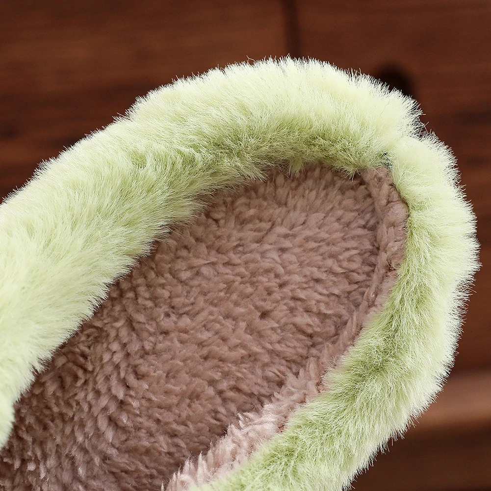 For Grinch Plush Slippers Warm Slip-on House Shoes Breathable Fluffy Home Slippers Cute Monster Slippers for Men Women