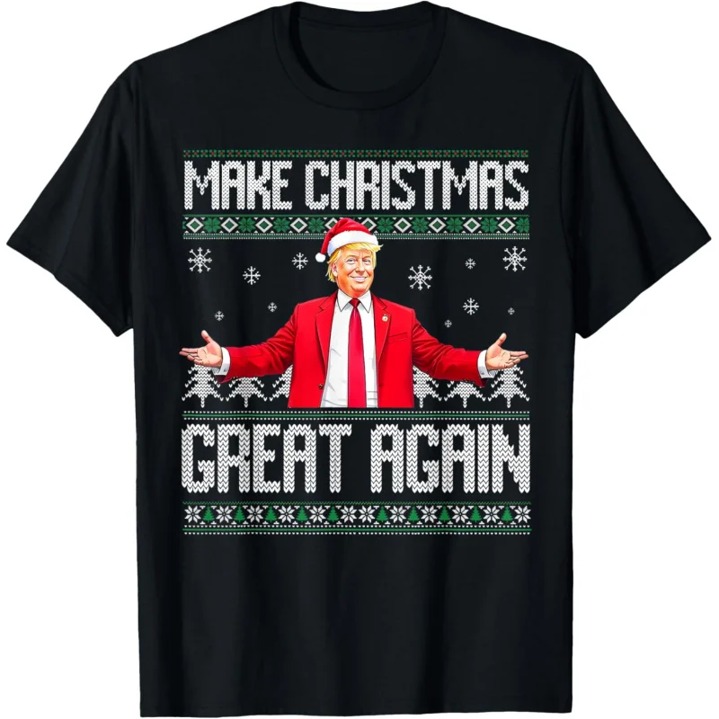 

Funny make Christmas Great Again Trump Xmas pajamas ugly T-shirt