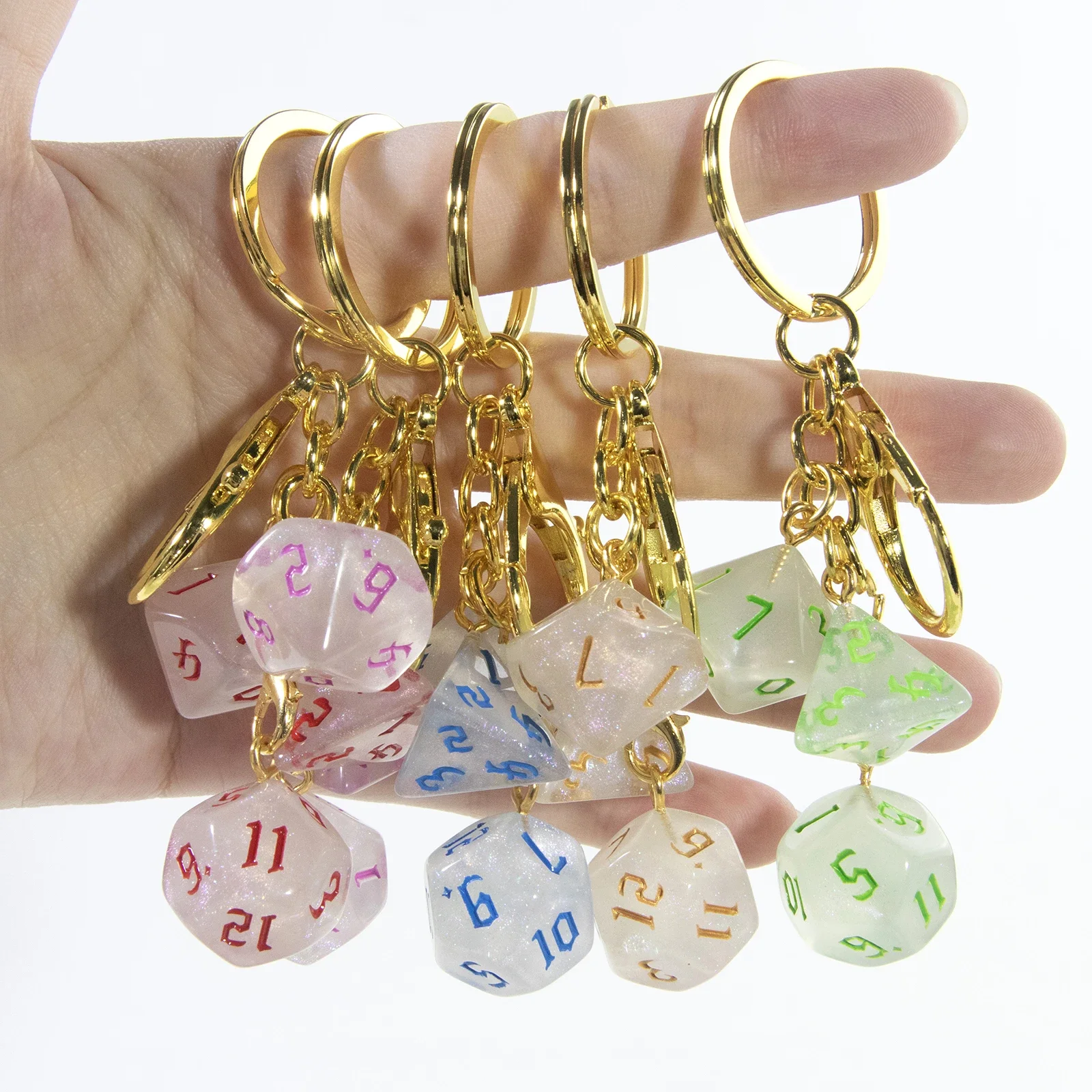 Fashion Keychain Dice Charm Pendant Keyring Cute Women Bag Handbag Pendant Christmas Gift