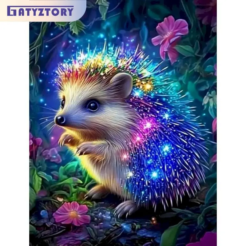 

GATYZTORY 5d Diamond Painting Handicraft Art Diamond Painting Kits For Beginners Hedgehog Full Round/Square Craft Supplies
