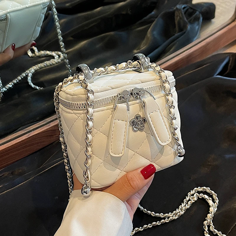 

PU Luxury Mini Box Crossbody Bags For Women Luxury Square Adjustable Chain Crossbody Women Girl Shoulder Flap Bag