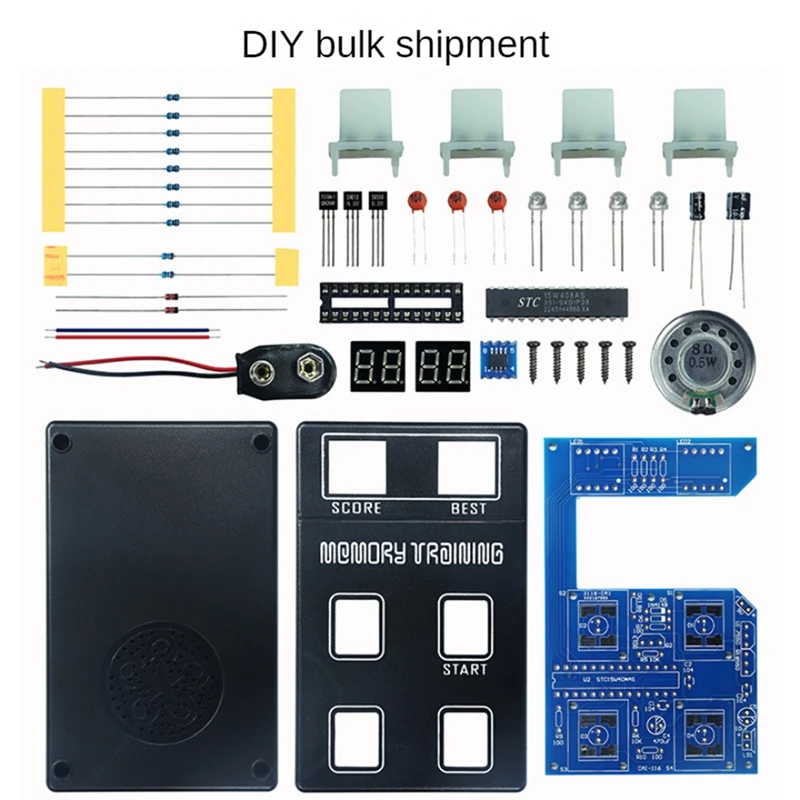 DC 9V Memory Training Game Machine Making Kit Funny LED Electronic Kit Memory Training DIY Kit Puzzle Game Kit Gift