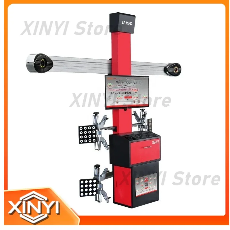 Factory3D Four-wheel Aligner Equipment for Automotive Alignment System Kizo Large Shear Four-column Lift for Wheel Alignment