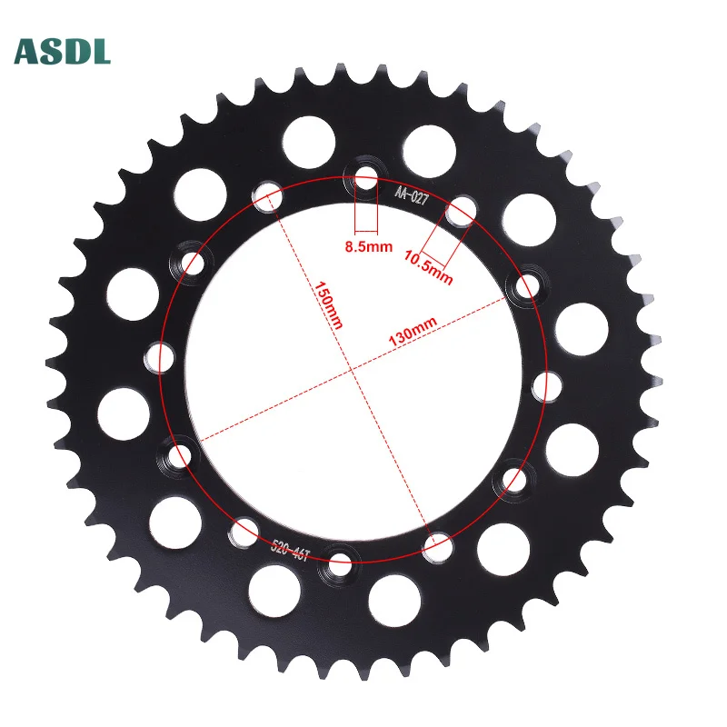 520 46T Motorcycle Rear Sprocket Chain Wheel For Yamaha FZ6 FZ6R FZ-6R 11-17 XJ620S 09-15 XJ6  XJ620S 09-15 FZ1 520-46T Tooth