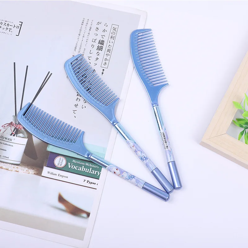Cartoon Comb Styling Tools Gel Pen Black Ink Pens School Office Writing Supplies Stationery Gift Portable Расческа Для Волос
