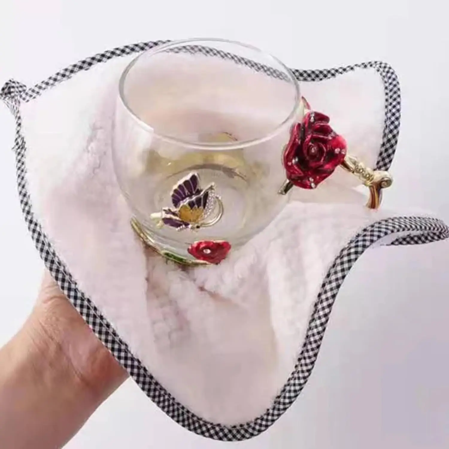 10 قطعة مناشف تنظيف المطبخ غير لاصقة ماصة للزيت خالية من الوبر سميكة منصات تجوب مناديل يدوية مناديل الطاولة أداة غسل الأطباق #5