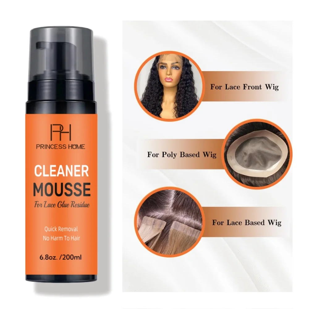 Perückenkleber-Entferner Rückstandsreiniger Shampoo Spitzenreiniger Schaum Rückstandsfreies Komplett-Entfernungsset für Lace-Front-Perücken Haarsysteme – Detail 16