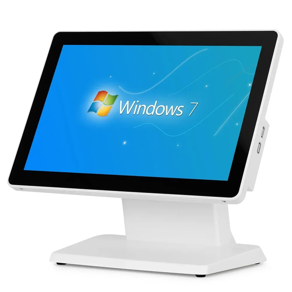 ST9100F Promotion Black or White Color Option 14inch True Flat Screen Capacitive Touch POS Computer All in One