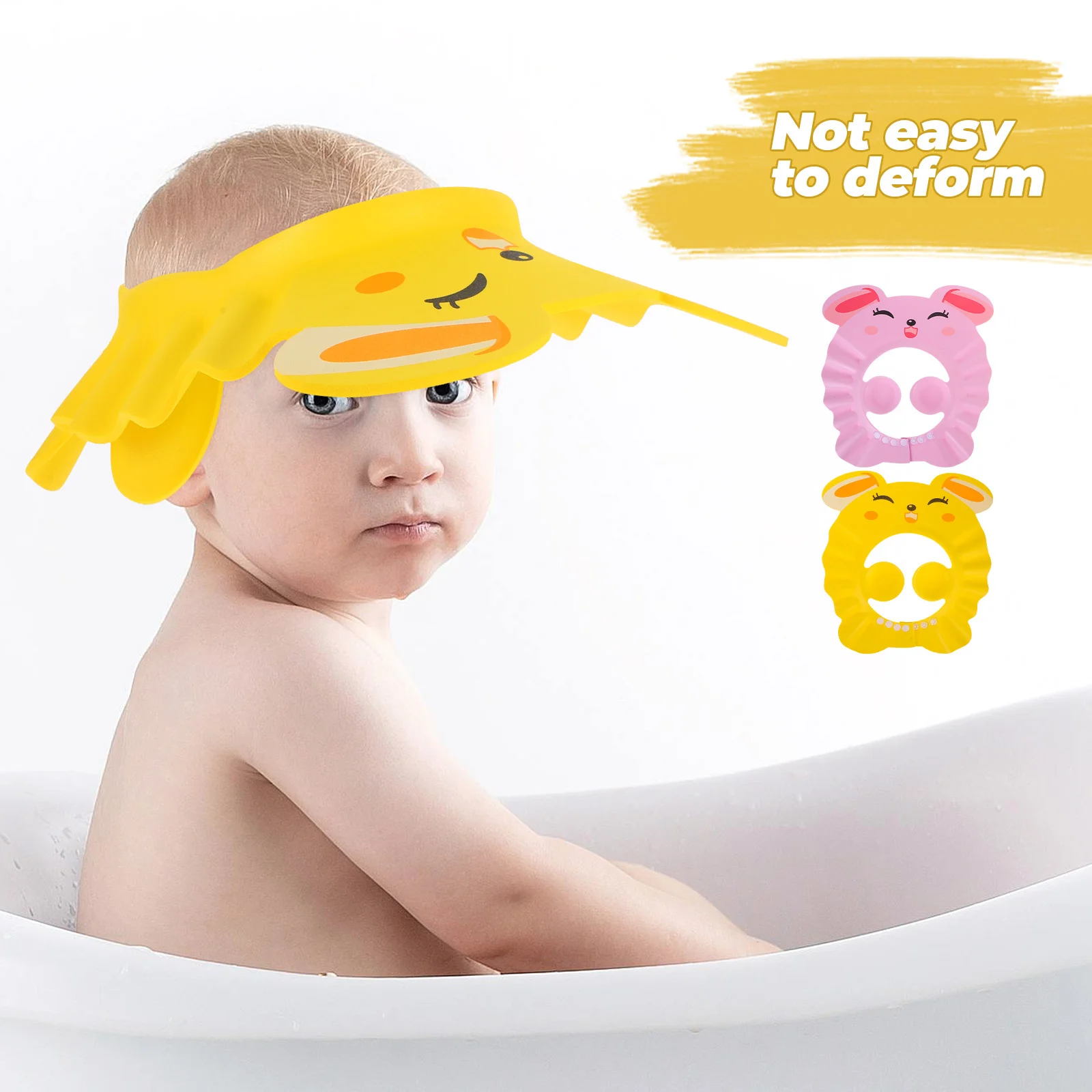 

2 шт., детская шапочка для душа, щиток для мытья волос для малышей, регулируемая шапочка для ванны, щиток для мытья волос, защита глаз, шапочка для шампуня для малышей