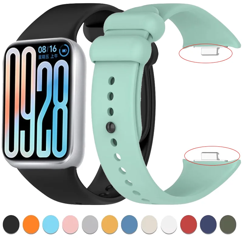 Silicone Strap for Xiaomi Mi Band 9 Pro/8 Pro Sport Replacement Bracelet Wristband Correa for Xiaomi Redmi Watch 5/4 Accessories