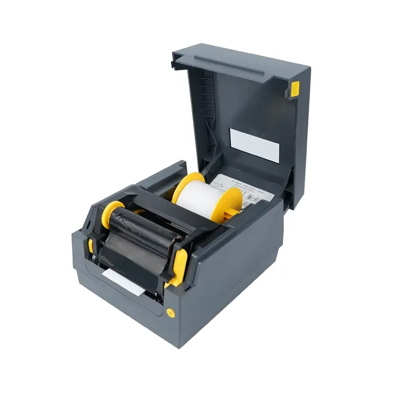 110mm Desktop Thermal Barcode Printer 4 Inch Thermal Transfer Label Printer Wash Care Satin Ribbon Printer