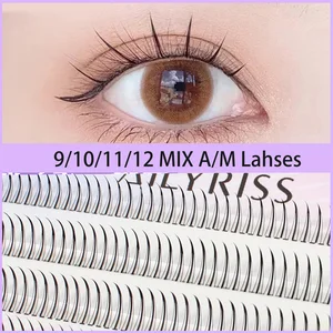 Natural fairy false eyelashes, Korean makeup, individual eye eyelashes, fake eyelashes, AM, type A, 8-12mm 8 Main Sales Korean Makeup - №4