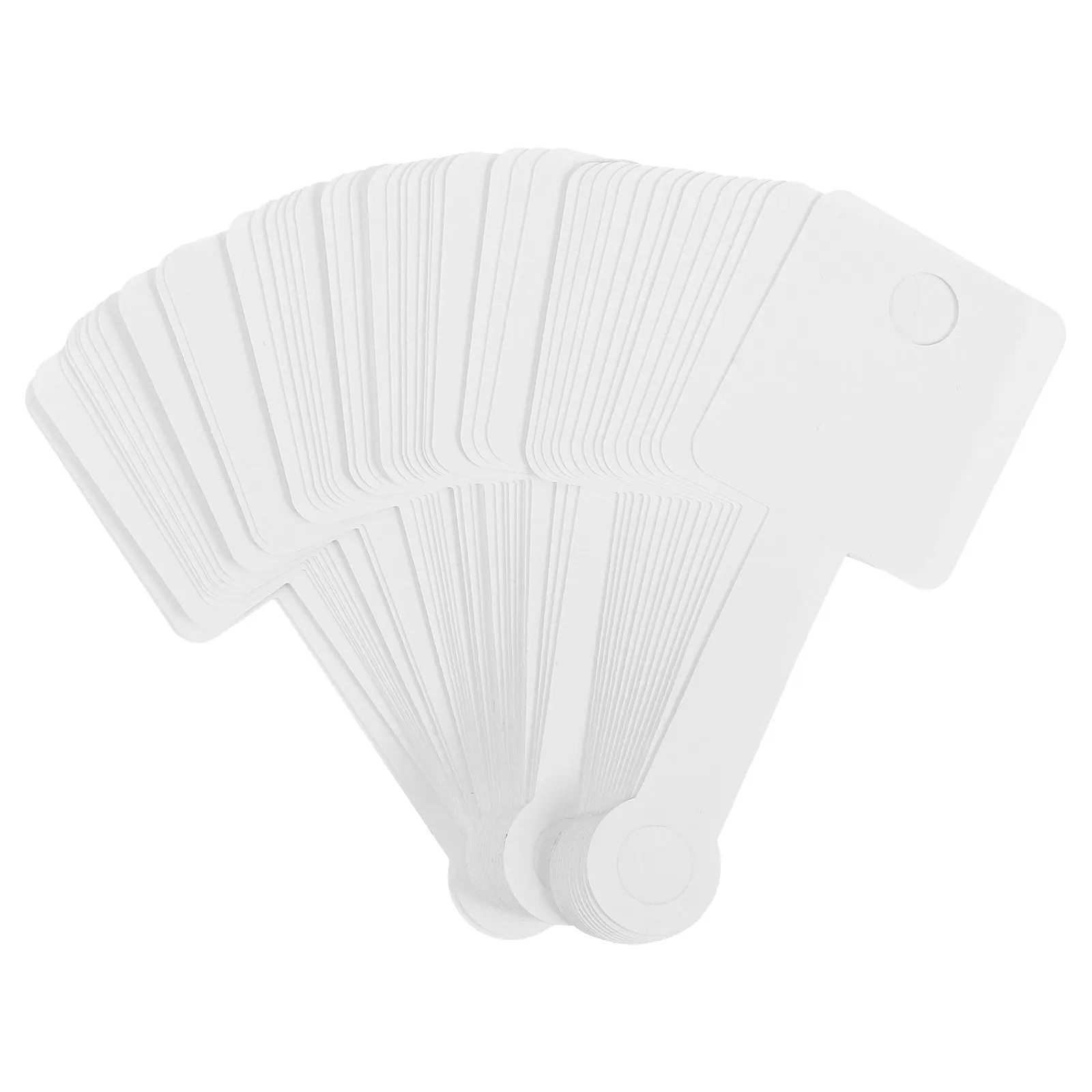 100Pcs Blank Jewelry Price Tags White Self Adhesive Writable Display Labels for Necklace Bracelet Clothing Retail Store Online view 5