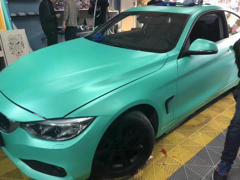 

Premium Pearl Matte Metallic Miami Teal Vinyl Wrap Film For Car Wrapping Decal Foil Self Adhesive Air Release