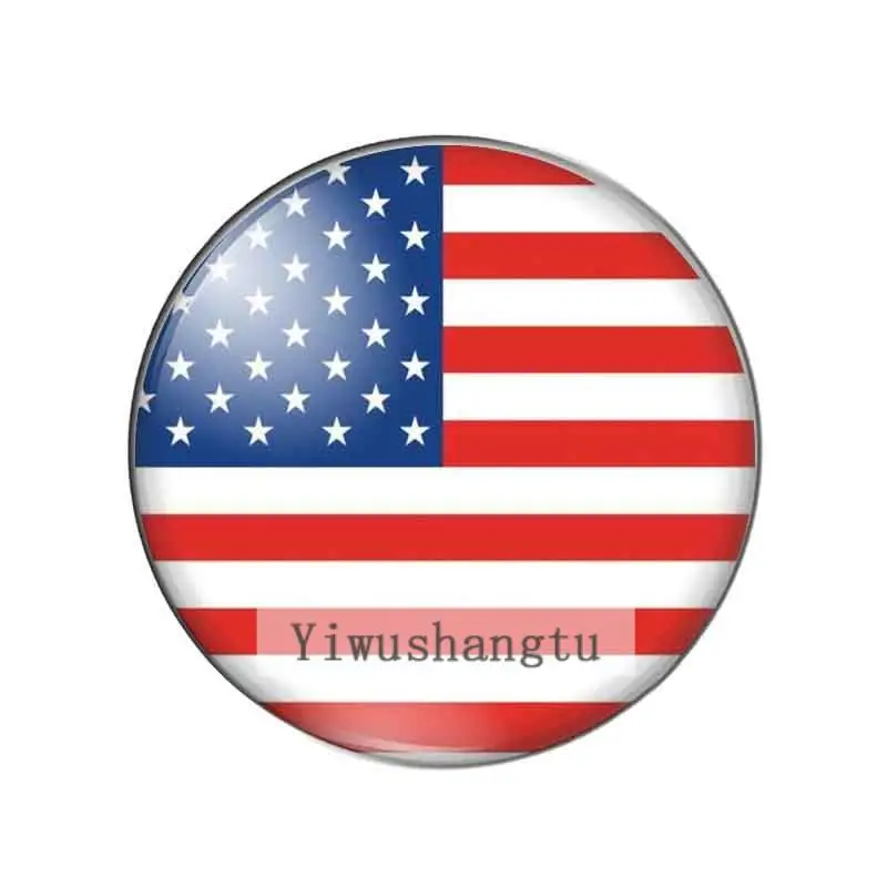 New fashion American star line 8mm/10mm/12mm/18mm/20mm/25mm Round photo glass cabochon demo flat back Making findings ZB0543