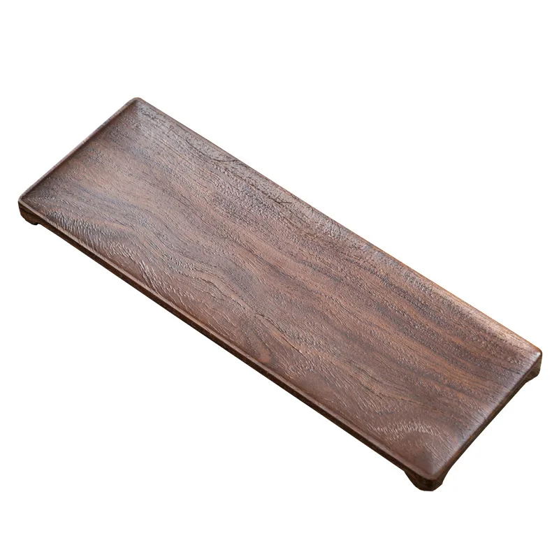 Black sandalwood tea tray, solid wood, home living room tea set, hotel service tray, snack tray