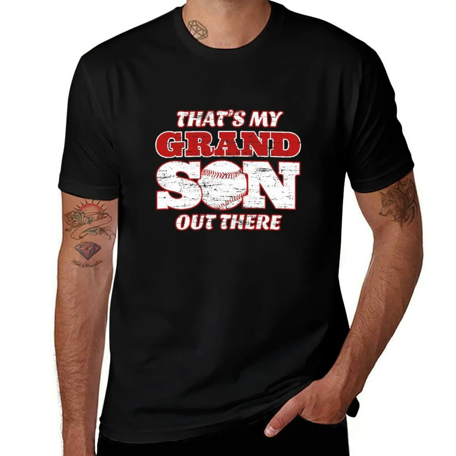 That's My Grandson Out There - Baseball T-Shirt Work Wear Short Sleeve T-Shirt