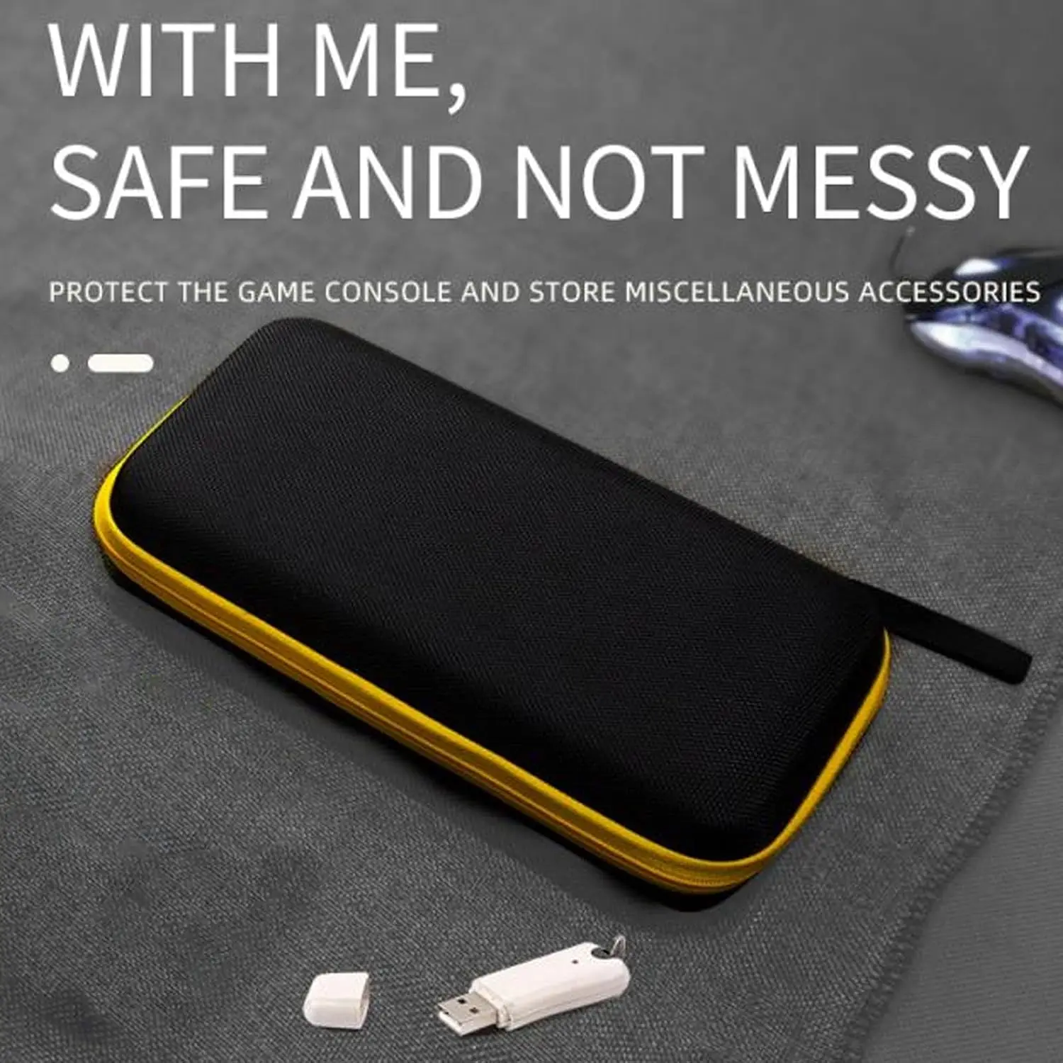 Hard Carrying EVA Case for POWKIDDY X55 Retro Game Console Storage Bag