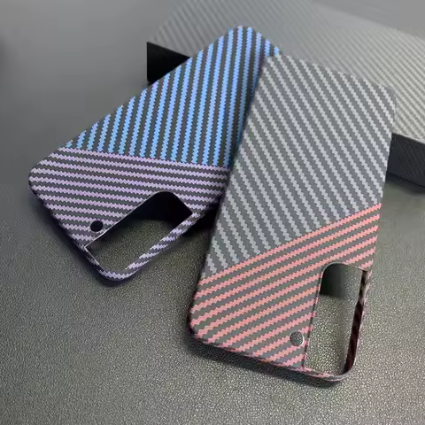 Ultra Thin Carbon Fiber Texture PC Matte Phone Case For Samsung Galxy S23 S22 S21 S20 Ultra Plus Note 20 Ultra Protection Cover