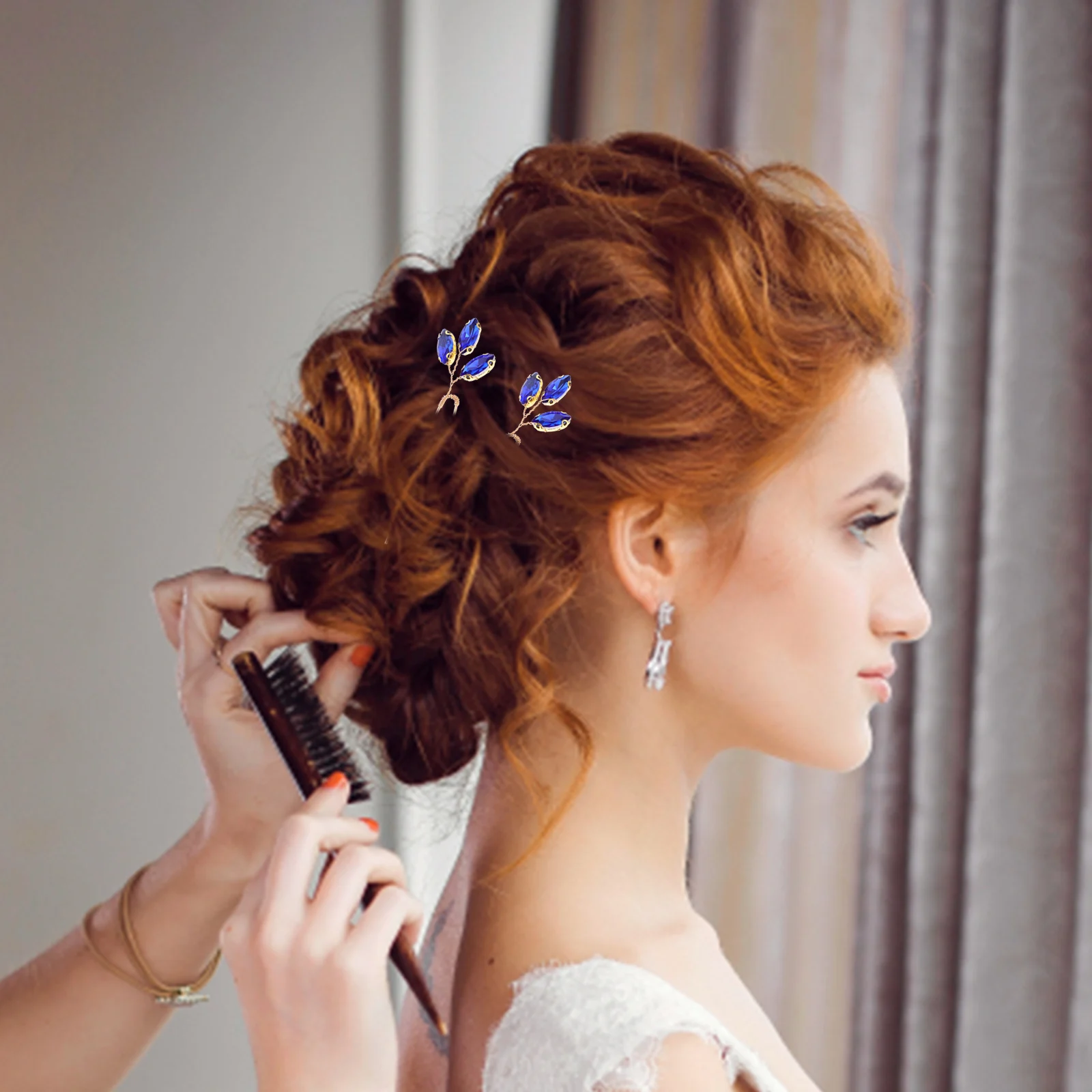 

3pcs Rhinestone Hair Accessories Wedding Bridal Hairpin U Shaped Durable Comfortable Hairstyles Water Diamonds