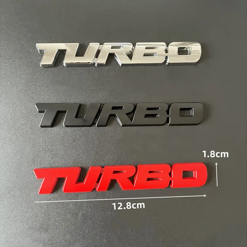 3D Metal Turbo Sticker For Car Fender Trunk Decal Badge For Renault Subaru Toyota Jeep SAAB Turbo Emblem Letters Accessories