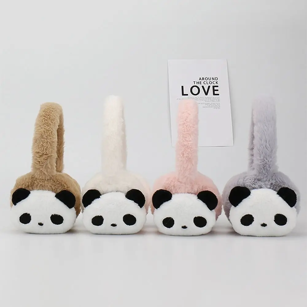 الخريف الشتاء غطاء للأذنين النساء الرجال الأذن أدفأ أفخم لطيف الباندا قابل للتعديل الأذن يفشل غطاء للأذنين #3