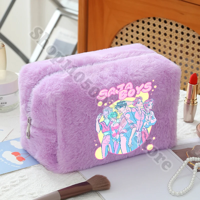 KPop شيطان الصيادين النساء أنيمي أفخم حقيبة مستحضرات التجميل فتاة الكرتون لطيف حقائب مكياج موضة أحمر الشفاه كيس التخزين اكسسوارات الهدايا #5