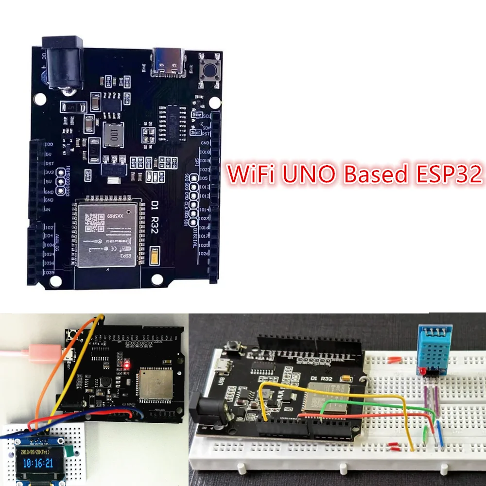 WiFi UNO Based ESP32 D1 R32 Board Compatible with Arduino Port for MicroPython LUA Arduino IDE