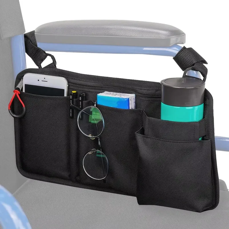Best-Selling Foldable Side Armrest Stroller Wheelchair Storage Bag Walker Top Travel Outing Rehabilitation Supplies Class I