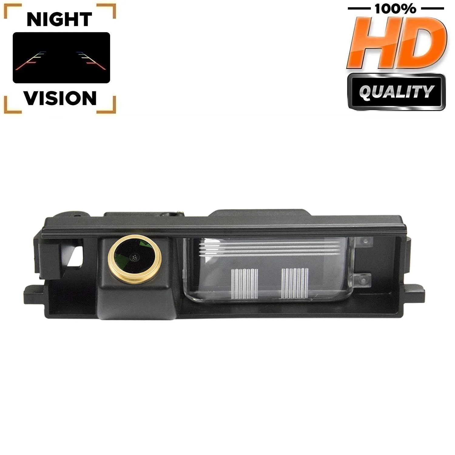 

HD 1280*720p Rear View Night Vison Camera for Toyota Rav4 Mk3 2001-2011 Facelift Models,License Plate Light Golden Backup Camera