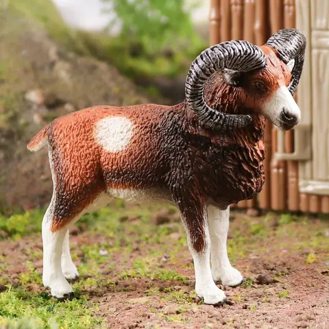 Oenux Klassisk Farm Animal Simulering Får Get Argali Antilop Modell Actionfigur Fjäderfä Figurer Söt Leksak För Barnpresent 8 best sales leksaker med bondgårdsdjur - №4