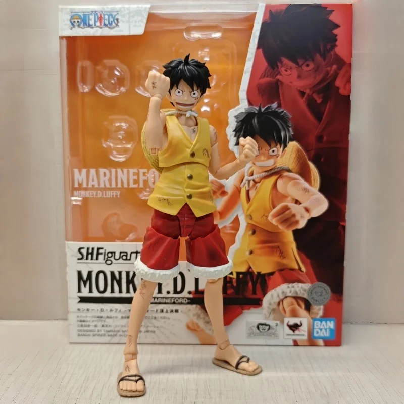 

Оригинальная коллекционная фигурка Bandai Tamashii Nations SHF Луффи: Битва на Маринфорде, подвижная, для декора стола, подарок