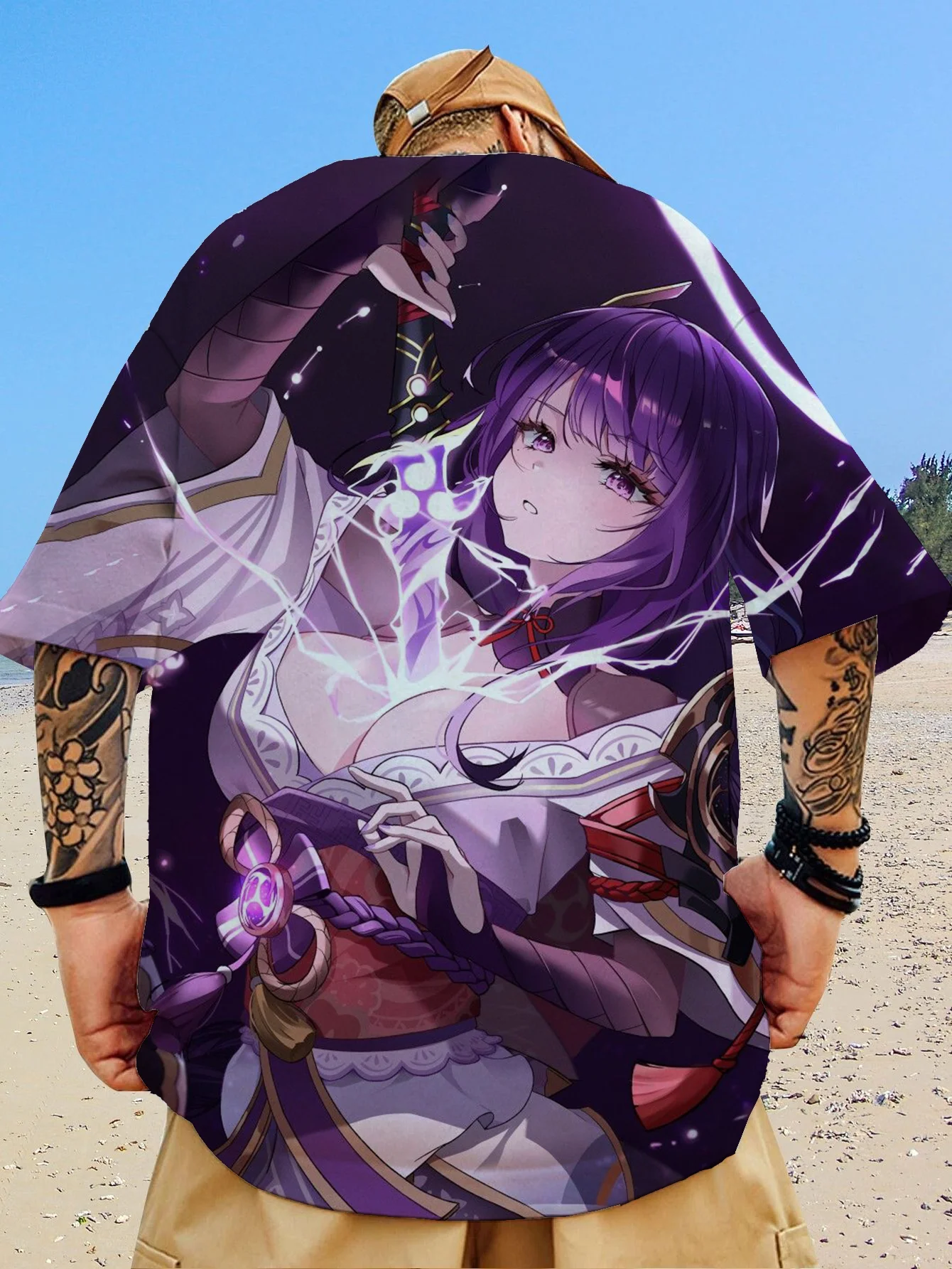 Men's T-Shirt Anime Girl Character Tee 3D Sexy Beauty t shirt Loose Casual Street Men Top Oversized Short Sleeve T-shirt