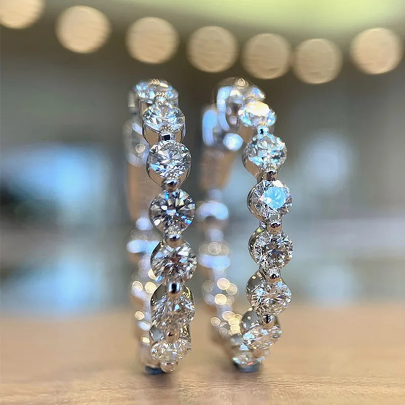 مجوهرات جديدة أوائل ربيع 2026 مرصعة بدائرة كاملة من خاتم الزركون للنساء بتصميم بسيط #2