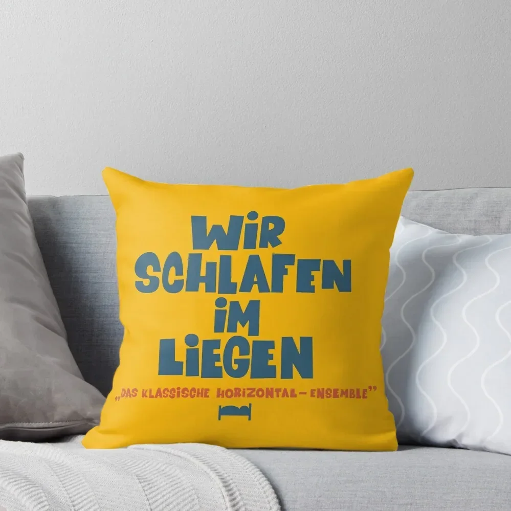 

We sleep lying down - Loriot - TV Kult - German Throw Pillow christmas decorations 2024 Sofa Cover Christmas Covers Pillow