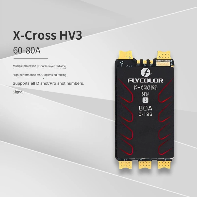 

FLYCOLOR X-CROSS HV3 ESC 5-12S Blheli-32 Dshot Proshot 64Mhz 32 Bit Speed Controller For RC FPV Drone Racing