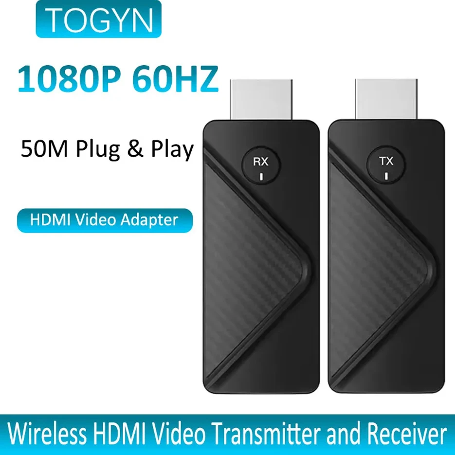 TOGYN 50 м 1080P 60 Гц HDMI-совместимый беспроводной передатчик-приемник удлинитель беспроводной видеоадаптер для проектора монитор ноутбуки