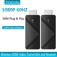 TOGYN 50M 1080P 60Hz HDMI-Compatible Wireless Transmitter Receiver Extender Wireless Video Adapter For Projector Monitor Laptops
