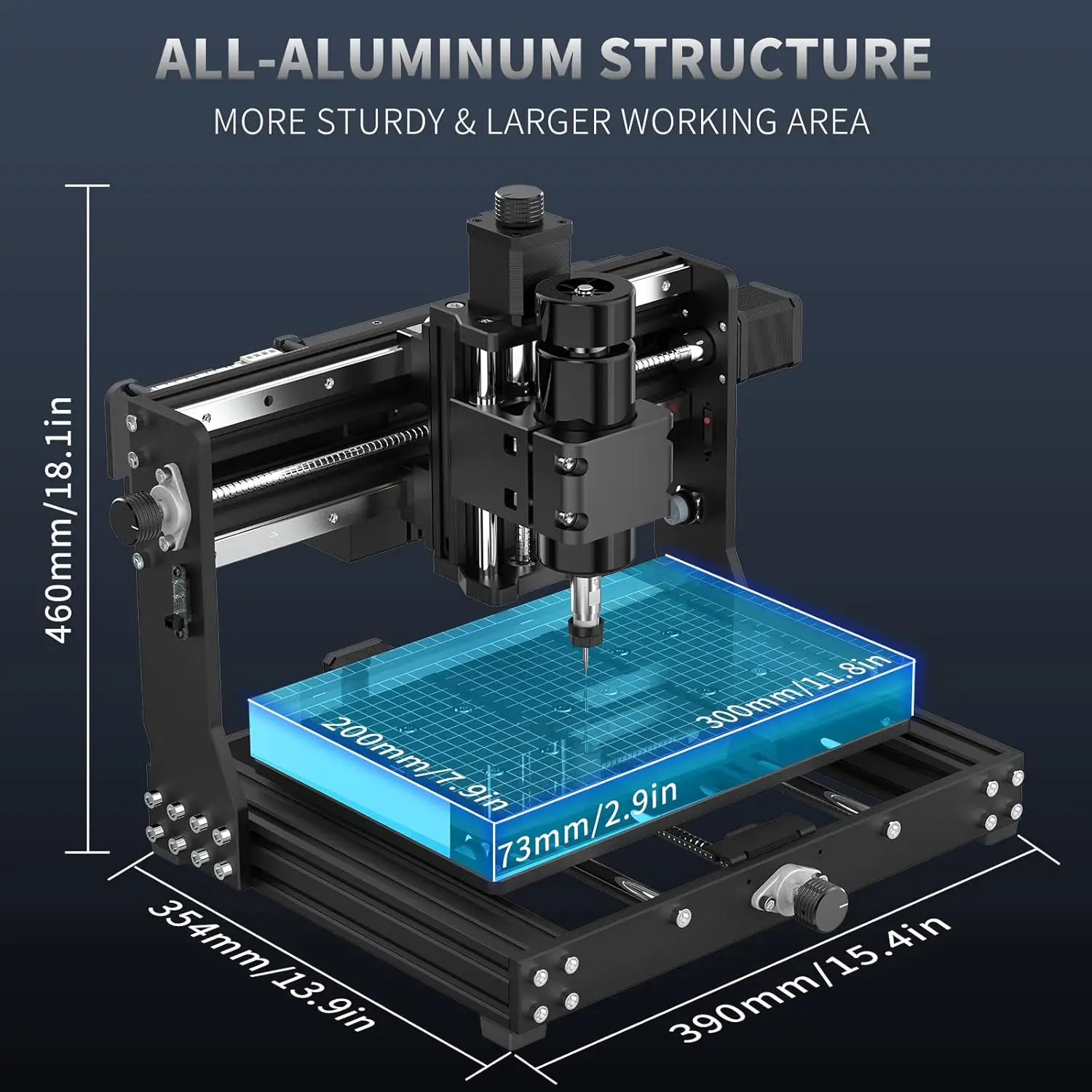 Máquina enrutadora de madera, enrutador CNC de escritorio de 3 ejes para Metal, madera, acrílico, MDF con interruptores de límite