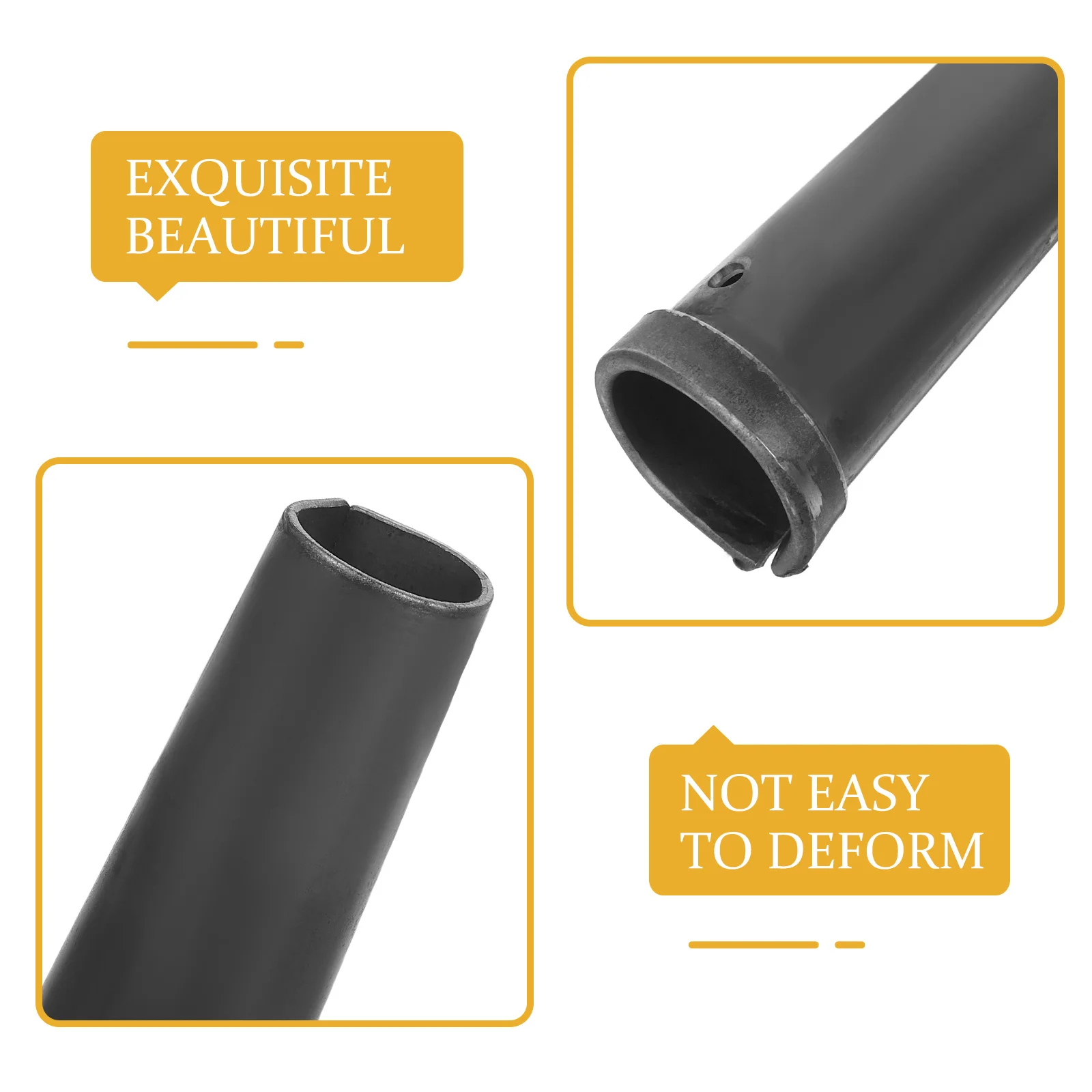5Pcs Garden Hoe Iron Ferrules Durable Steel Handle Connector Sleeve Replacement Tube Fitting for Cultivators Weeding Rakes