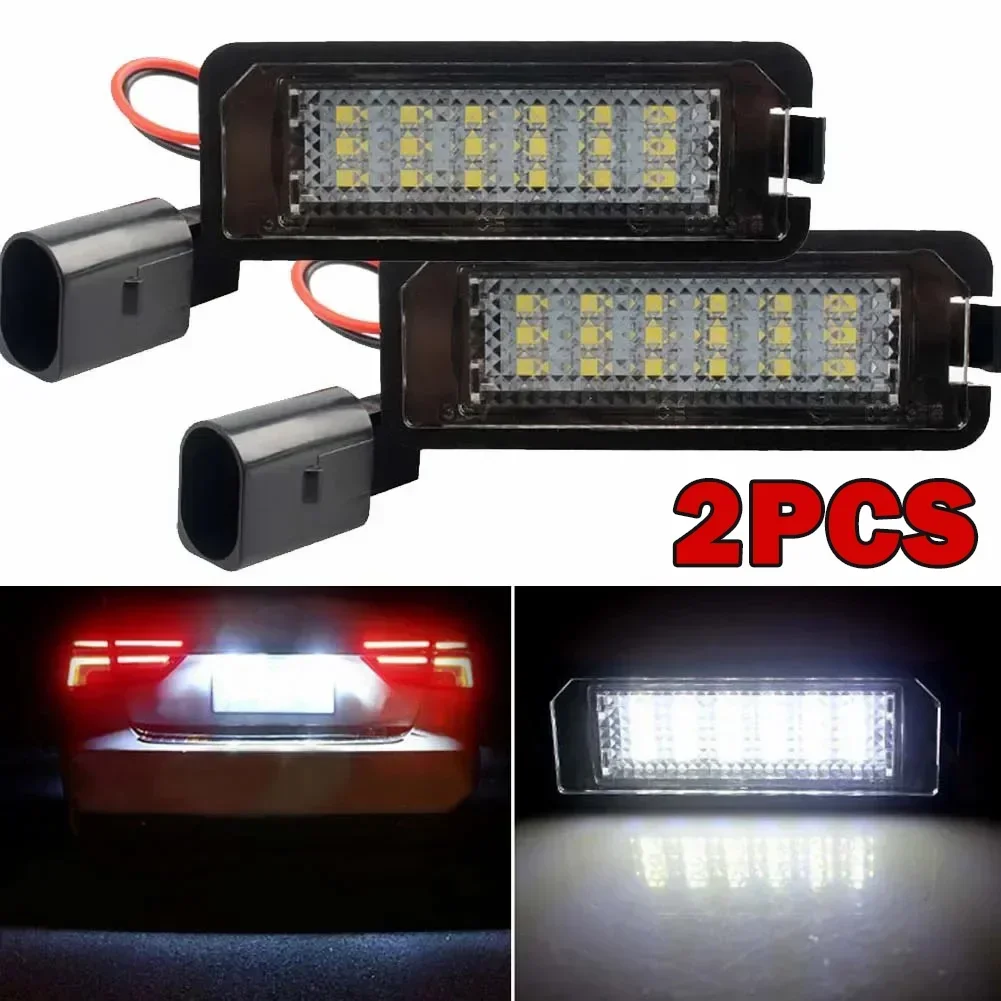 Car License Plate Lights LED Lamp 12V For VW Golf 4 5 6 7 MK4 MK7 Passat CC Polo Scirocco Skoda Seat Leon Ibiza Altea XL Suoerb